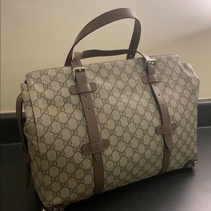 Gg tote bag with leather details Gucci
